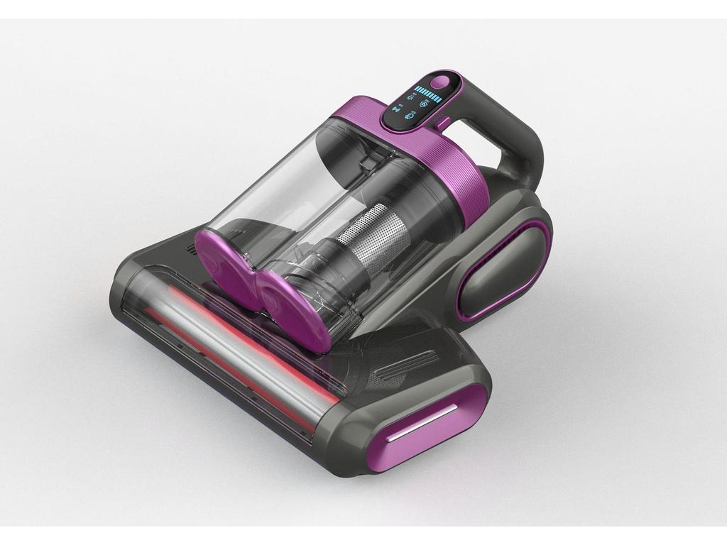 Wow Custom Roller Brush UV & Ultrasonic Mite Removal Device with Dual Dust Cup and Display Screen