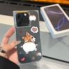 Square Back Tube Protection Clear Case For iPhone 12 11 16 ProMax 14 Pro Max 13 15 Plus Anti-Oxygen,Love Dog Pattern Casing