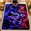 Flannel BlanketSolo Leveling Warm Soft Throw Blanket for Indoor Sofa Bed Living Room Use