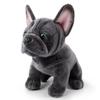 Realistic French Bulldog Stuffed Animal 22cm Lifelike Puppy Plush Toy Super Soft Fake Fur Bulldog Pillow Cute Pet Gift For Kids