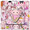 10/30/50pcs Funny Cute Pink Animal Axolotl Stickers Cartoon Decoration Decal Toy DIY Motorcycle Helmet Car Graffiti Sticker Pack