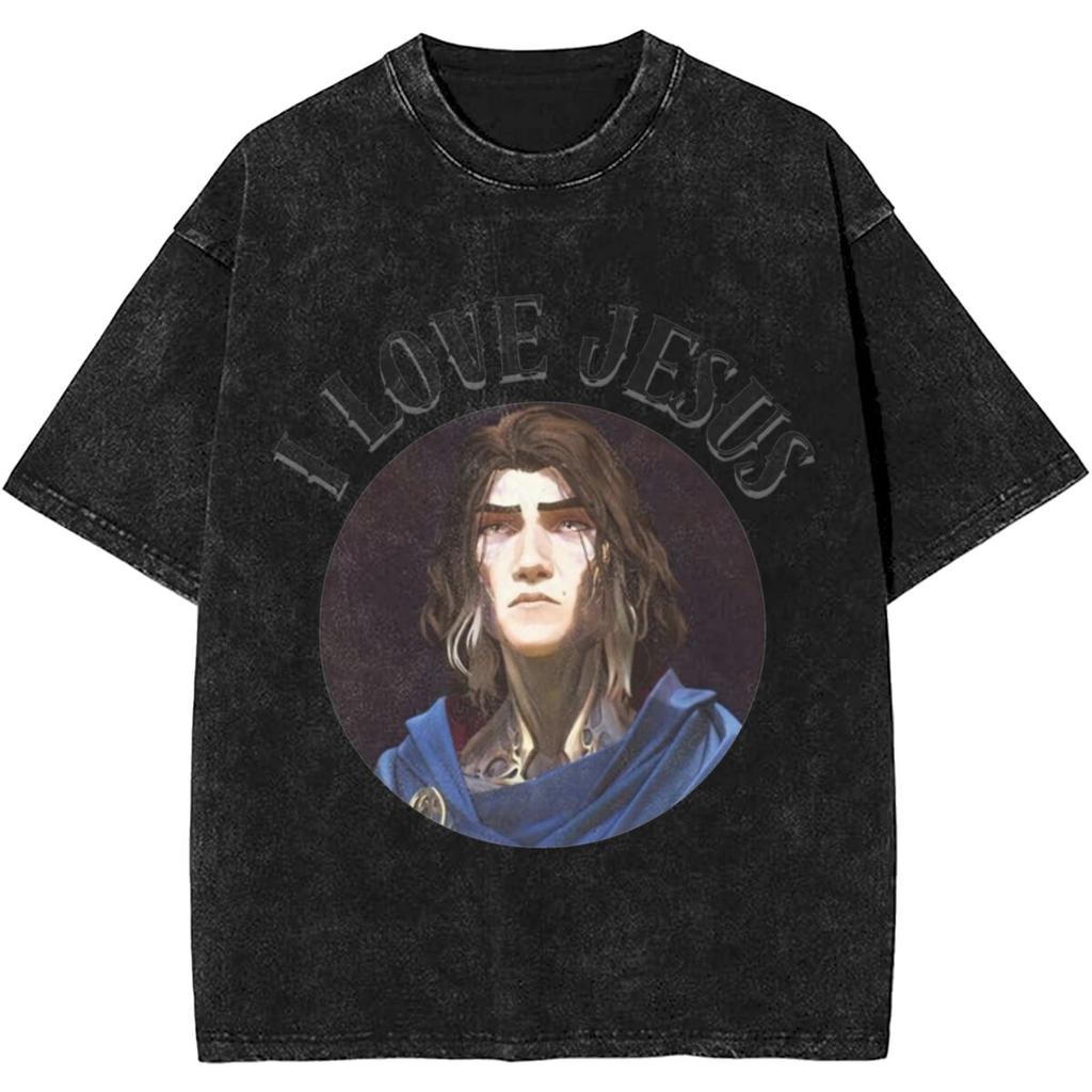 Damski T-shirt Jayce Caitlyn Viktor Jesus Vi Sevika Postać Arcane Sprane T-shirty Harajuku Plażowe Koszulki Klasyczne Ubrania