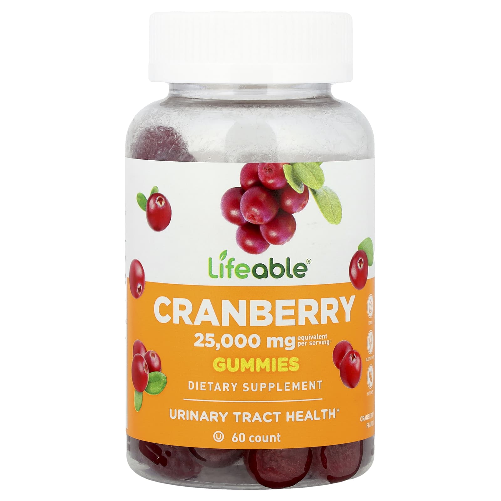 

Cranberry Gummy Jelly, 60 gummies (12,500 mg per gummie)