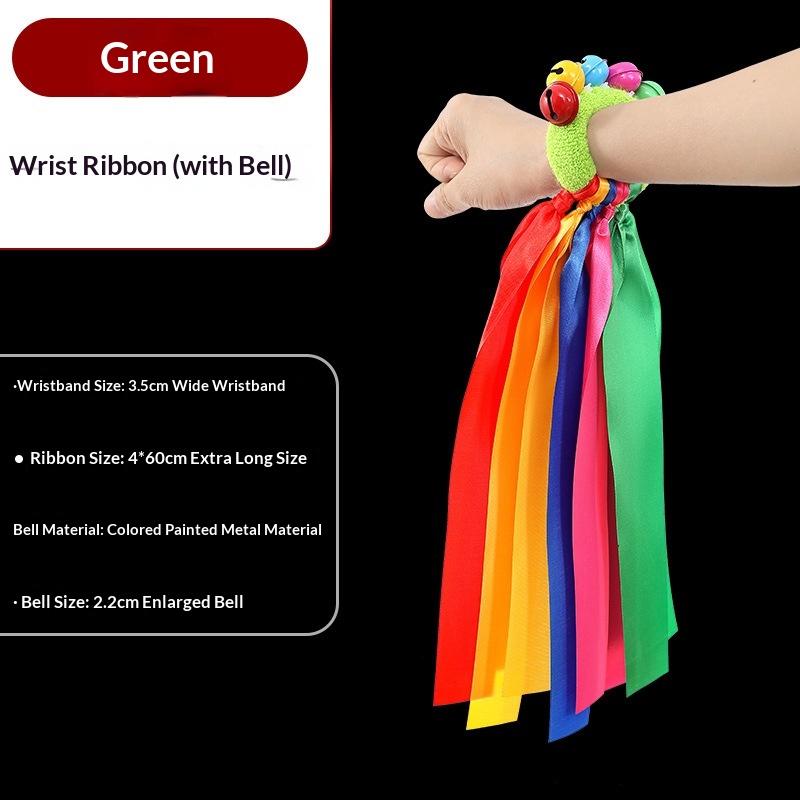 Children'S Wrist Ribbon Team Sports Pompom Cheerleading Big Match Pom Club Dance Props Elastic Bracelet With Elastic Rope