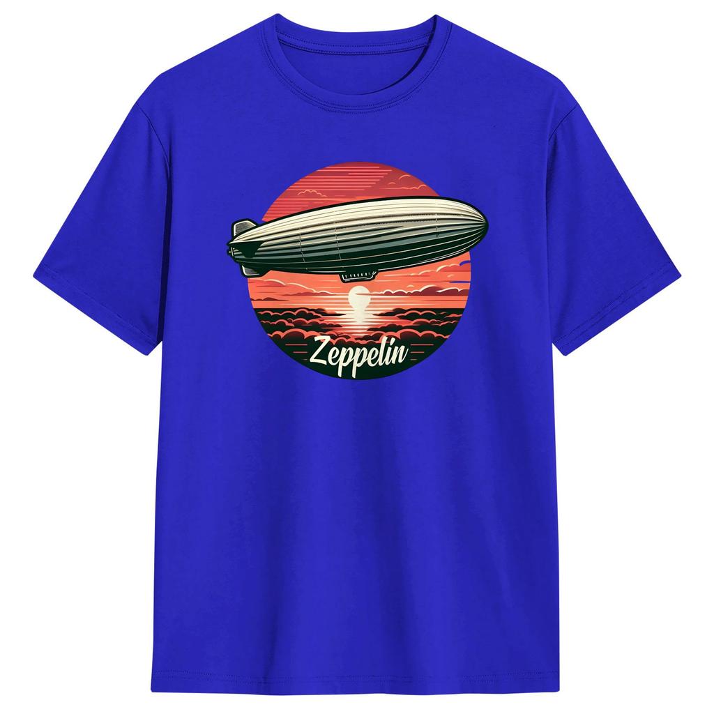 Streetwear TShirt Summer Leds Zeppelins Music Band Leisure T Shirts Pure Cotton Tshirt for Unisex Aesthetic Short Sleeve Top Tees