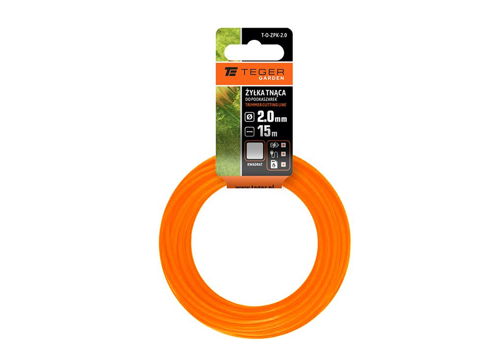 Żyłka Tnąca Do Podkaszarek / Kwadrat / 2.0 Mm / 15 M / Teger