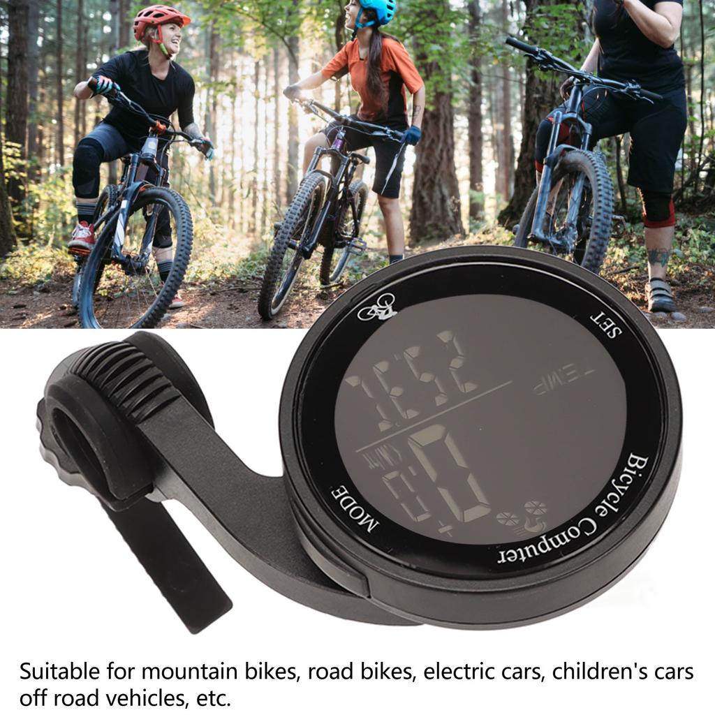 Bike Computer Speedometer Thermometer Clock Large Screen Clear Handwriting Waterproof Cycling Computer with Backlight