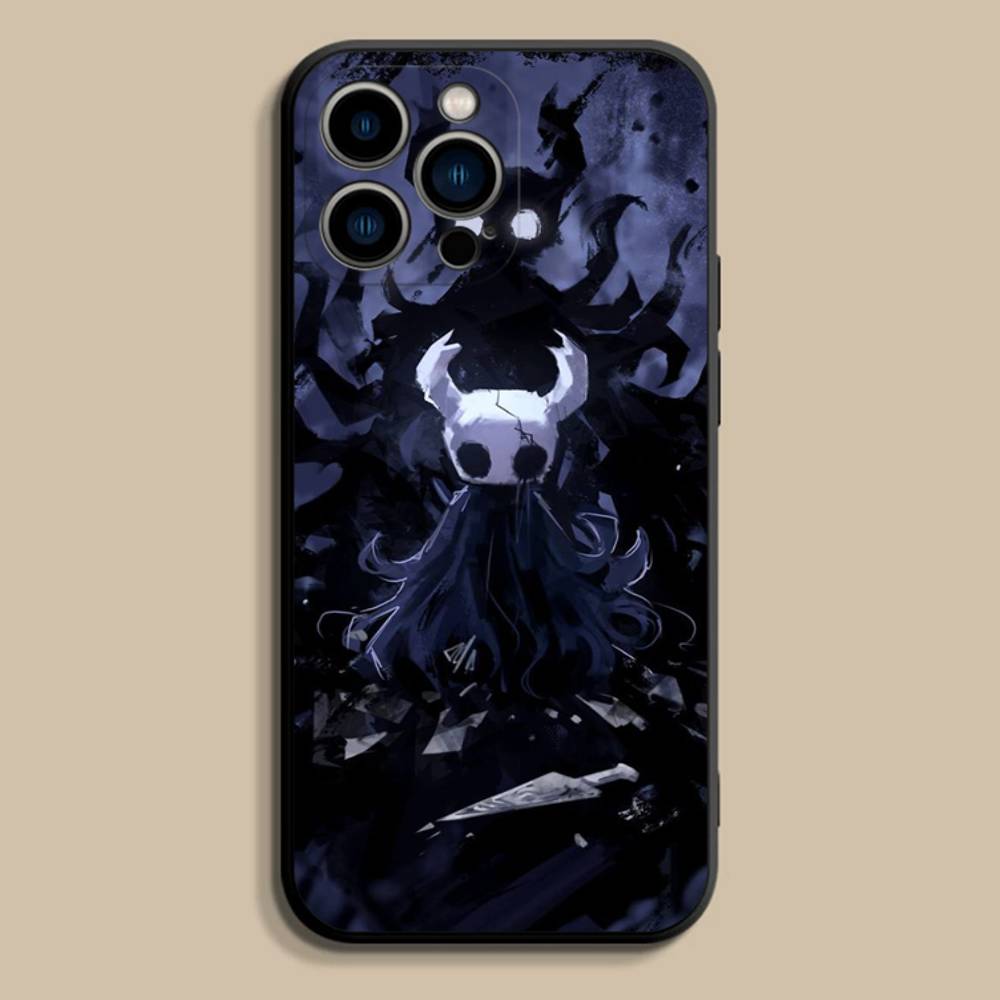 Cool H-Hollow Knight new Phone Case For iPhone 17,16,15,14,13,12,11,Pro,Max,Plus,E,SE4,Air,Mini Black Soft Cover