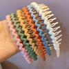 Korea Fashion Długie Ząbkowane Opaski Do Włosów Dla Kobiet Antypoślizgowe Grzebienie Do Włosów Jednolity Kolor Geometryczny Bezel Femme Akcesoria Do Włosów Dziewczyny