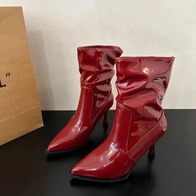 High Heels Women's Ankle Boots Sexy Pointed Toe Shoes Winter Designer High Heels  New Style Hot Selling Fashion New Trend