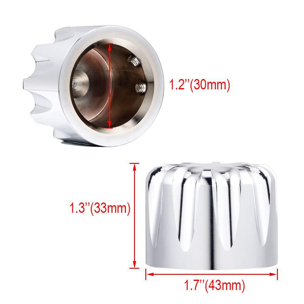 MagiDeal CNC Front Axle Nut Cover Bolt Kit for Harley Touring FLTR FLHT Street Glide Electra Glide Black