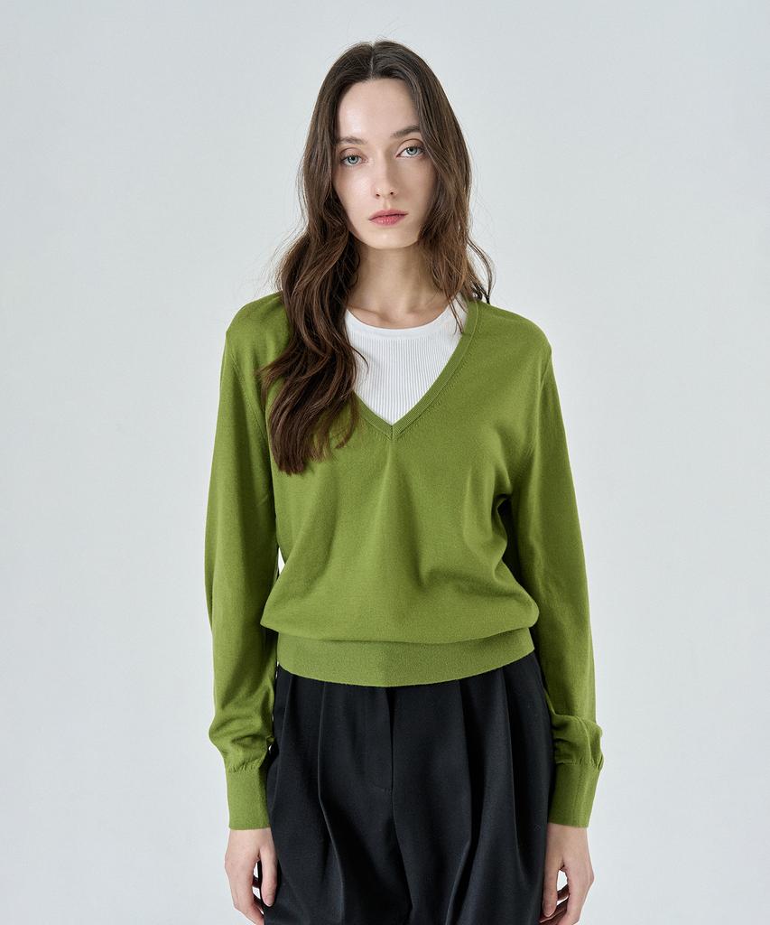PELOTE Merino Deep V-Neck Knit (3 Colors)