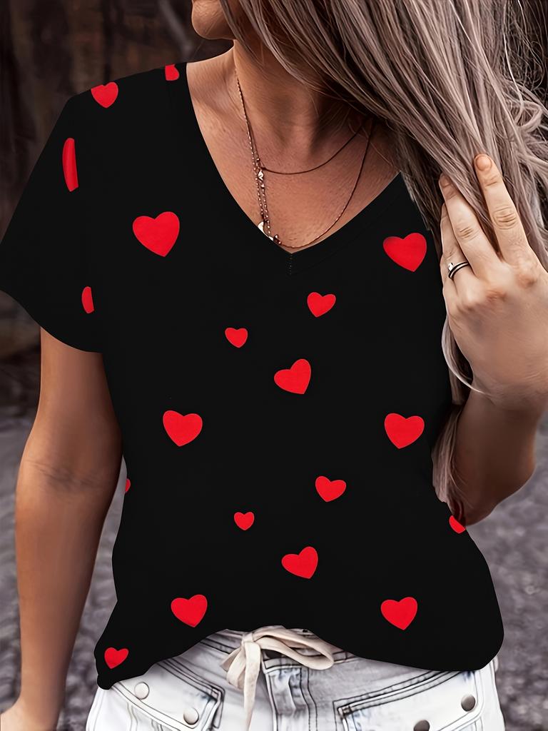 Women's Summer V-Neck Short Sleeve T-Shirt