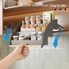 Non-Drill Kitchen Cabinet Pull-Down Spice Rack