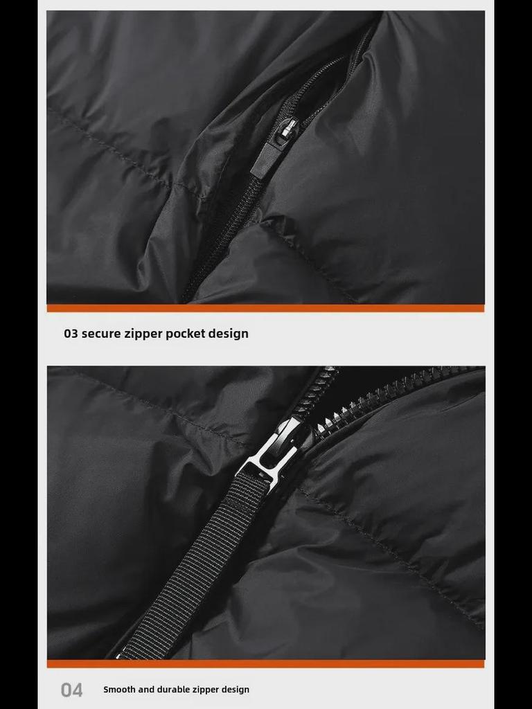 Erkek Kışlık Aşağı Yelek: Trendy Siyah ve Sarı Çift Dış Giyim Ceket