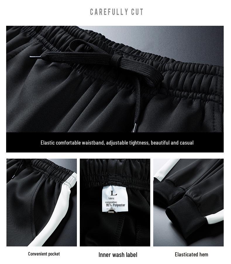 Spring & Autumn Men's Casual Sports Cardigan Jacket & Pants Set - Middle-Aged Workwear or School Uniform