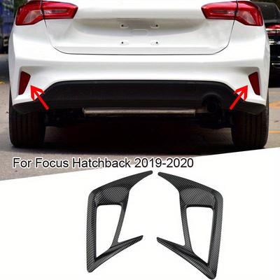 Kohlefaser-Hecknebellicht-Zierblende für Ford Focus Schrägheck MK4 2019-2020, 2 Stück