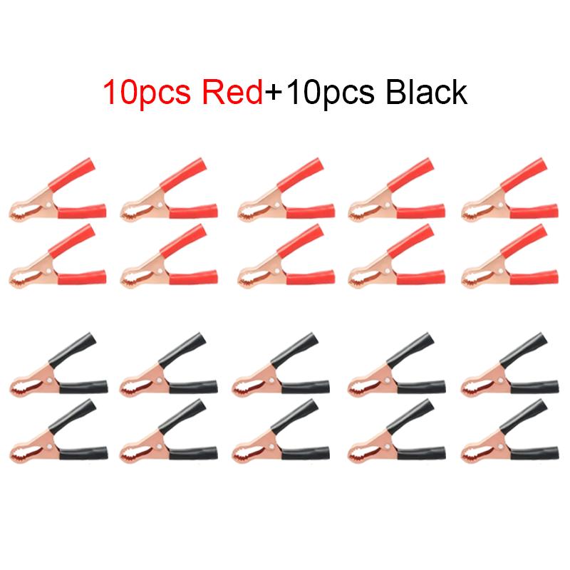 50A 80mm Alligator Clips Insulated Red Black Boot Crocodile Clamp for Truck Car Caravan Van Battery Charger Electric Test Lead