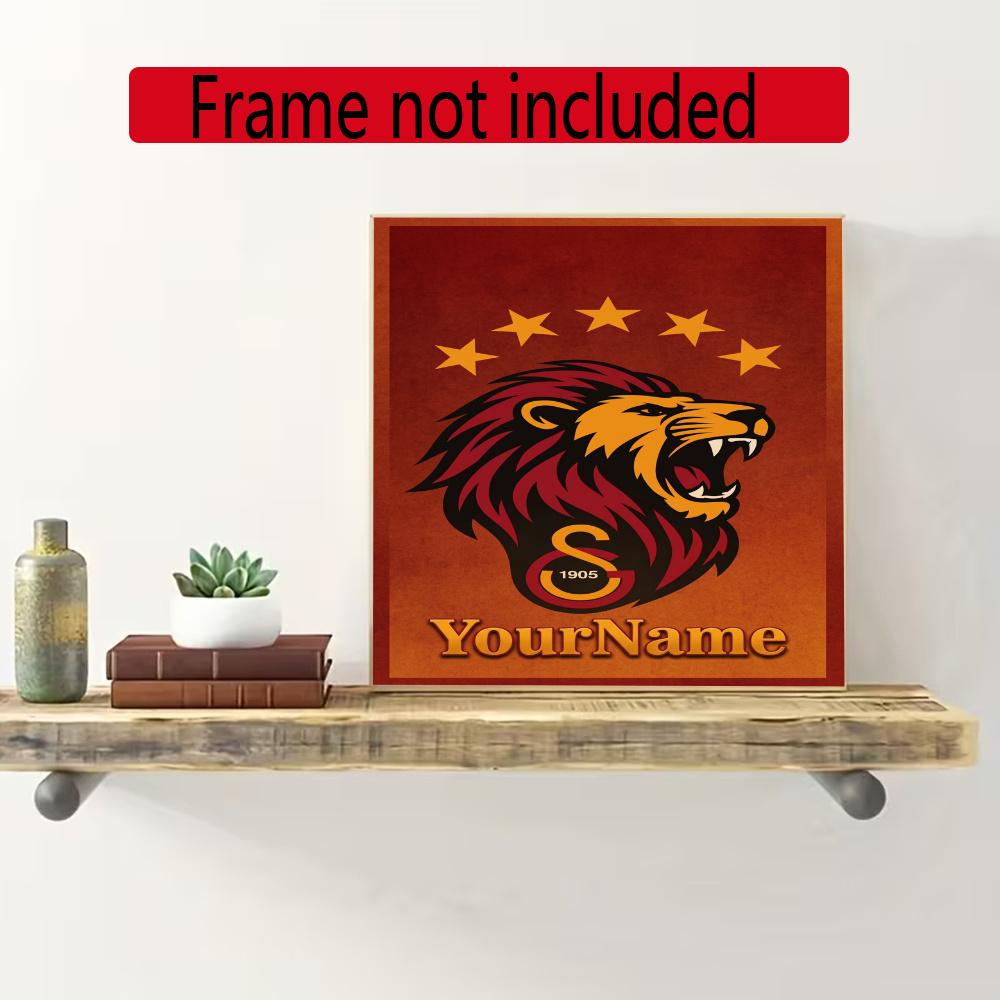 Galatasaray Customize Your Name Diamond Painting Round Diamond Rhinestones Mosaic Diamond Embroidery Wall Paintings Rhinestones Gift Frameless