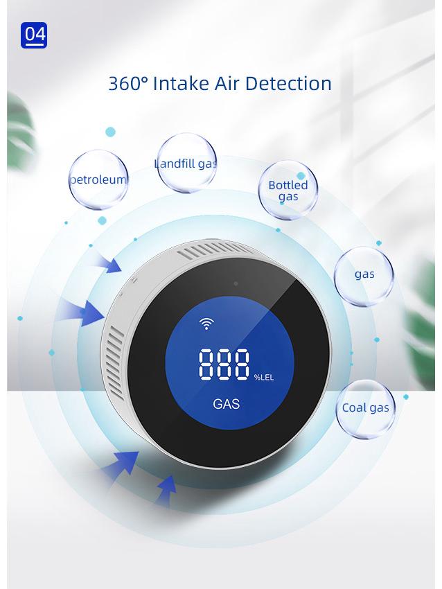 Detectoare de gaz natural Graffiti WiFi Alarme