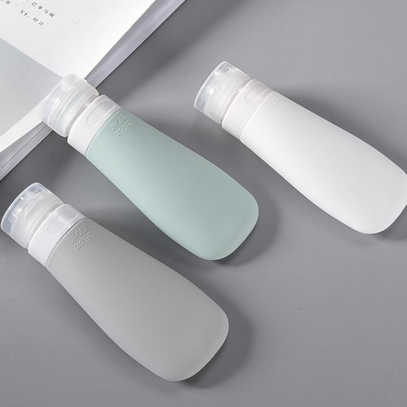 Travel Silica Gel Squeeze Bottle Portable Shampoo Shower Gel Lotion Container for Cosmetics Toiletries