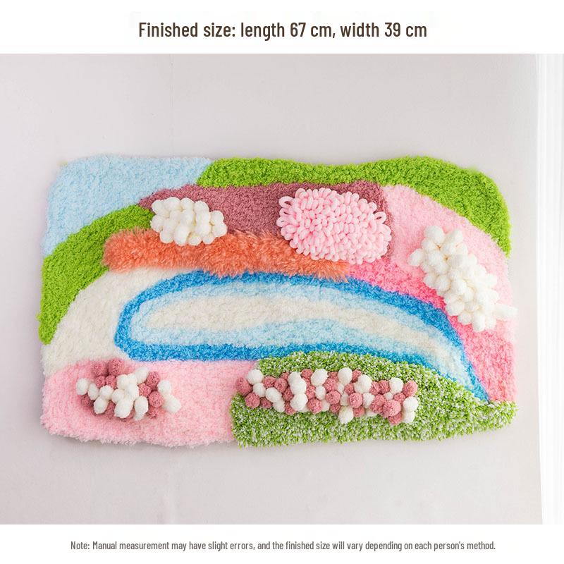 Moss Coaster Rug Kit: Beginner-Friendly Mori Style Doormat Gift Set
