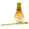 3-Piece Set: Tea Whisk, Straightener, and Tea Scoop, Made of Bamboo, Natural Bamboo, 100-Standing, Flower Design