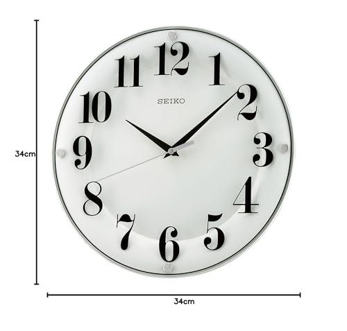 Seiko Clock Analog Wall Clock White KX608W