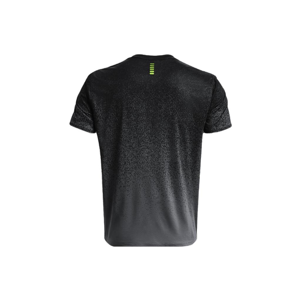 Under Armour UA Rush Gradient Logo Print Crew Neck T-Shirt Men Tops Black 1378403-002
