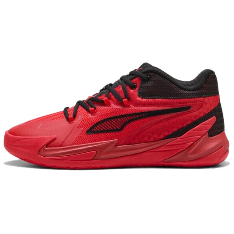 New PUMA Dagger Anti Slip Wear Resistant Low Top Basketball Shoes Unisex Red Black 311353-08