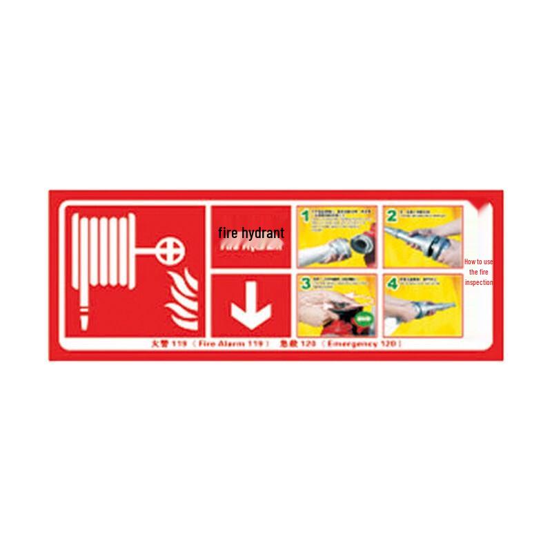 PVC Fire Safety Warning Decal Stickers