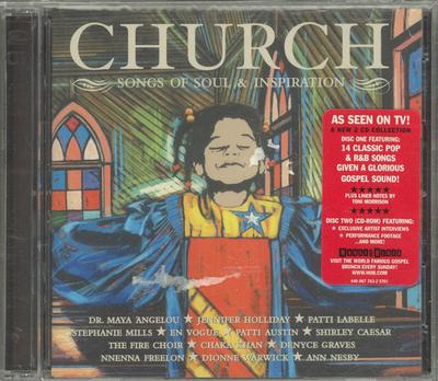 CD VARIOUS - Church: Songs of Soul & Inspiration 4400677632 UTV Records 2003 US Soul/Funk Used