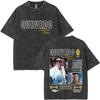 Washed Vintage Quevedo Buenas Noches Tour  Tshirts Men Women Hip Hop Fashion Oversized Tshirt Mens Casual Retro T Shirts