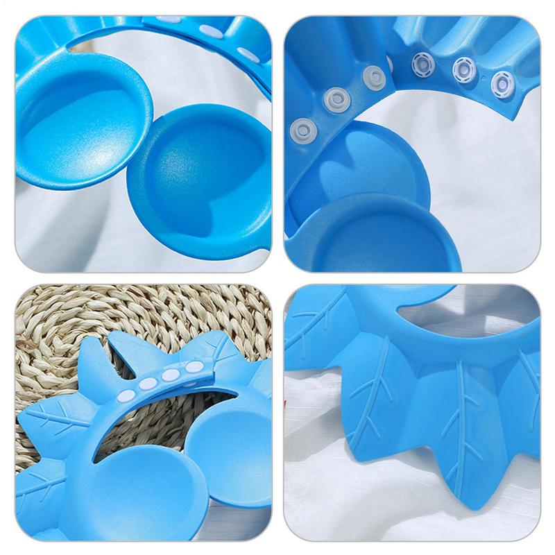 Baby Duschhaube zum Haarewaschen Badeschild für Kinder Verstellbarer Visierhut Weicher Waschschutz für Augen- und Ohrenschutz für Kinder