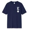 Poker 'K' Men's Short Sleeve T-shirt Casual Multicolor Top For Men Cotton Loose Oversized T shirt Personalized trend Tees