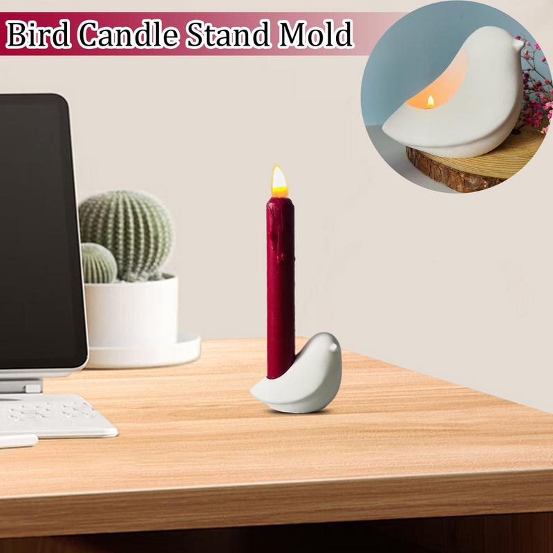 Candle Stand Silicone Mold Bird Tea Candle Holder Silicone Casting Mold Beginners Easy Release Crafting Tool Non-Stick For