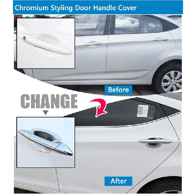 For Hyundai Elantra 2011-2016 Chrome Door Handle Cover  Trim Set of 4Pcs Avante 2012 2013 2014 2015 Accessories Car Styling