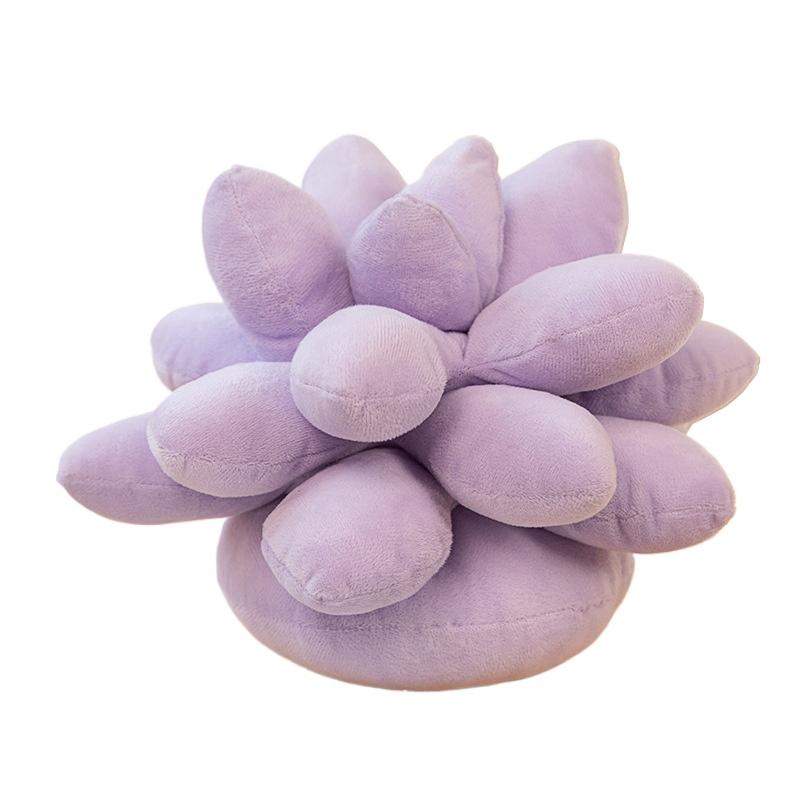 

25cm Lifelike Succulent Plants Plush Stuffed Toys Soft Doll Creative Potted Flowers Pillow Chair Cushion for Girls Kids Gift 25cm світло-фіолетового кольору