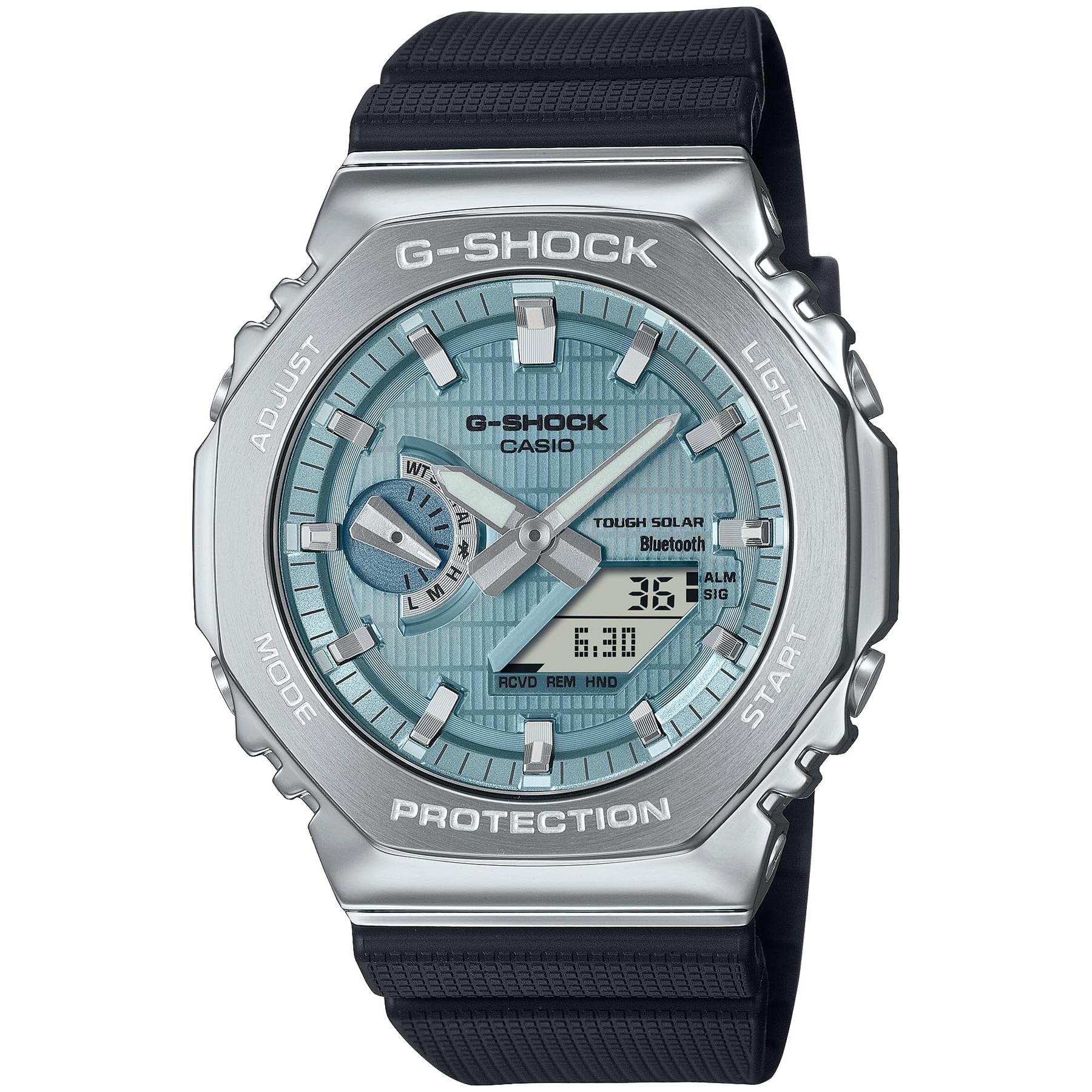 

[Casio] Мужские часы G-Shock с металлическим покрытием, Bluetooth, прочная солнечная батарея, биопластик, GBM-2100A-1A2JF, черные, модель Япония