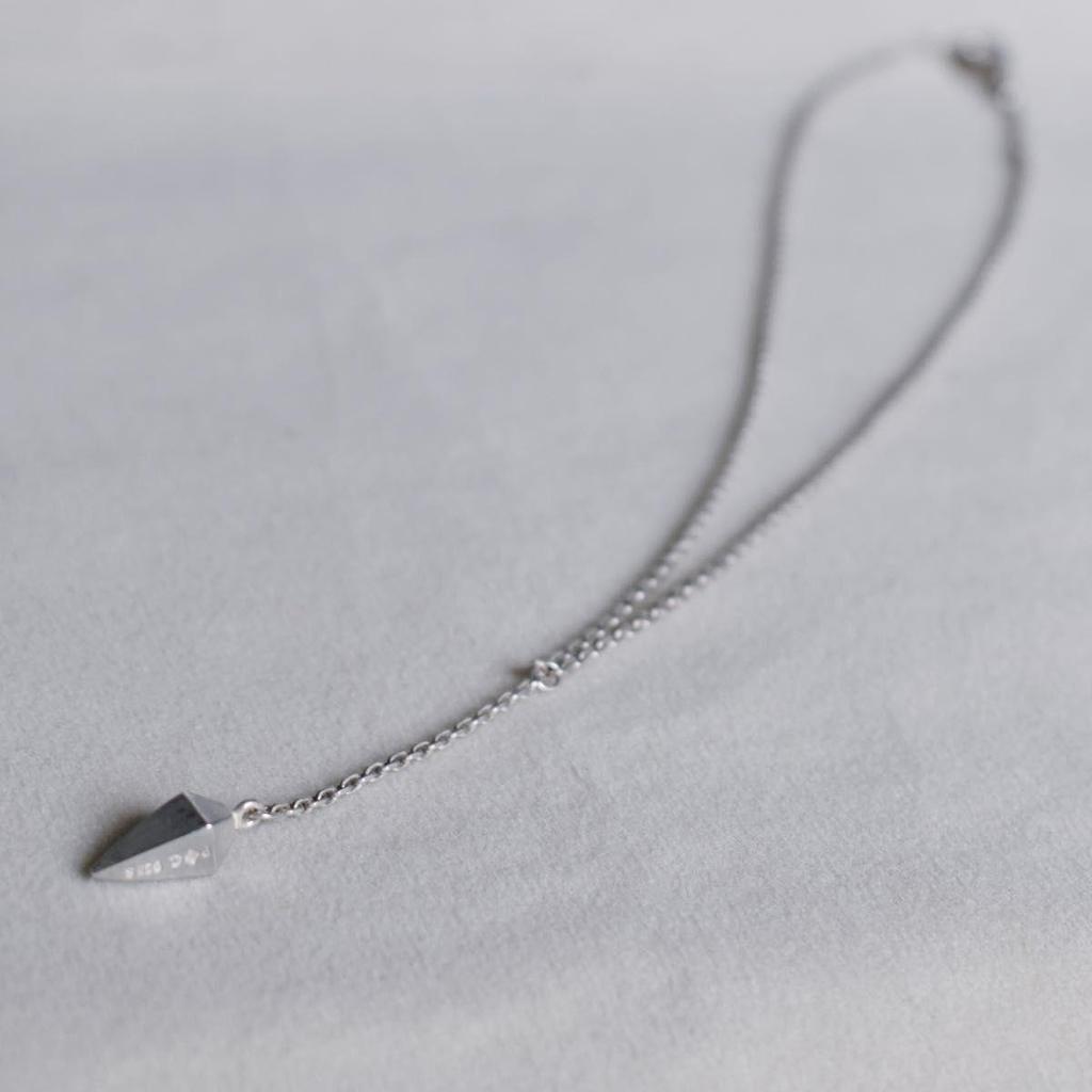Used 925 Silver Women's Choker Geometric Motif 37cms925 Necklace Fashionable and Elegant Design For Agete Lovers