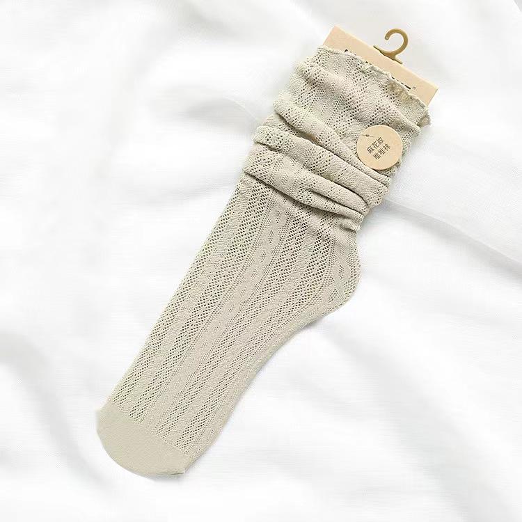 Women Socks Fashion Sexy Crew Socks For Women Summer Solid Hollow Out Women Soft Cute Long Socks For Women Mesh Thin Sexy