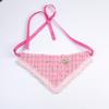 Luxury Tweed Cat Dress Bow Hair Clip + Pearl Necklace + Layer Tulle Skirt Outfit, Elegant Princess Pet Clothes for Dogs Cats