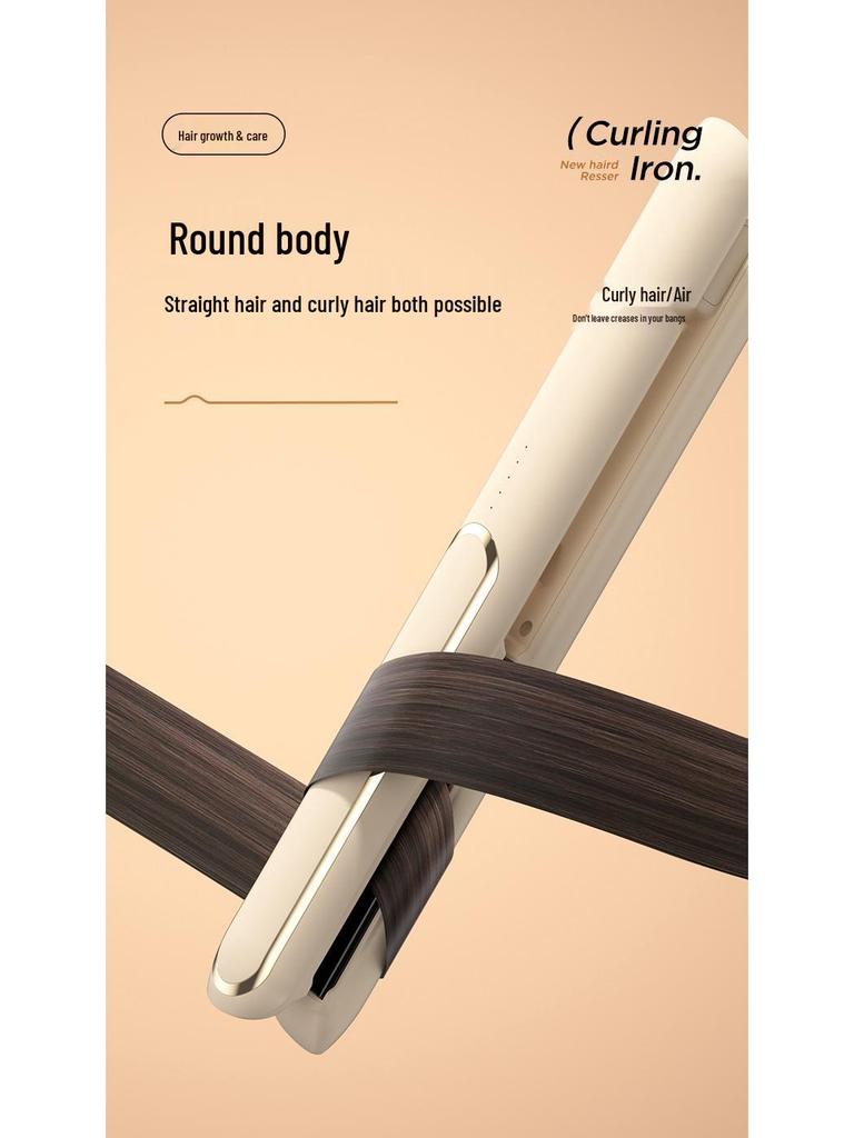 Low Power Anti-Scald Mini Hair Straightener and Curler Comb for Wet & Dry Use