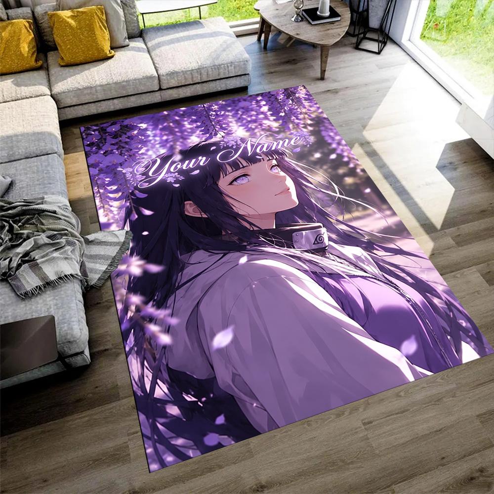 Naruto Character Customize Your Name Floor Mat Suitable for Kitchen Game Room Foyer Entryway Anti-slip Rug Anime Office Decor
