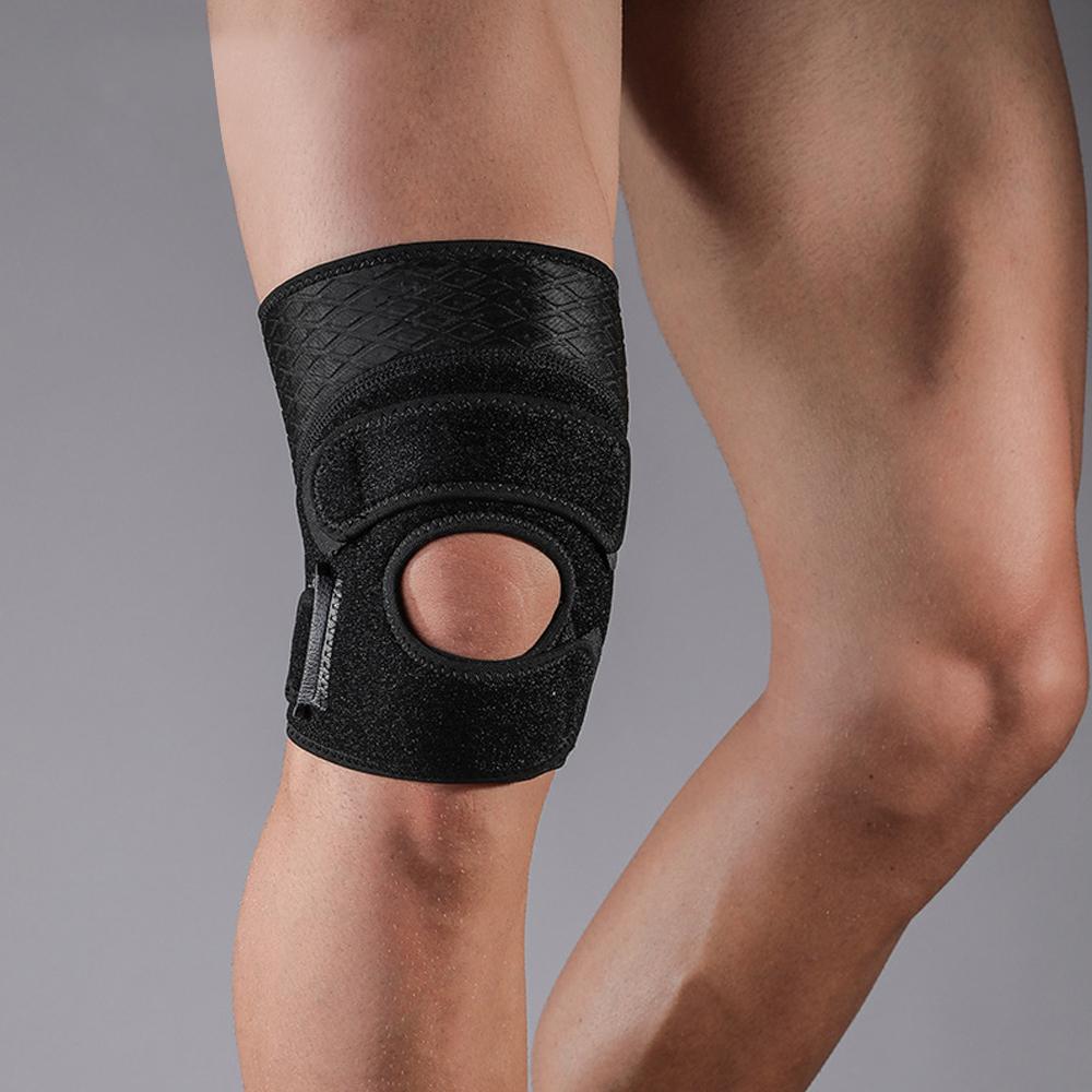 

1 шт. наколенник для облегчения боли в колене неопреновый наколенник для бега, восстановления после травм боковые стабилизаторы открытая поддержка надколенника