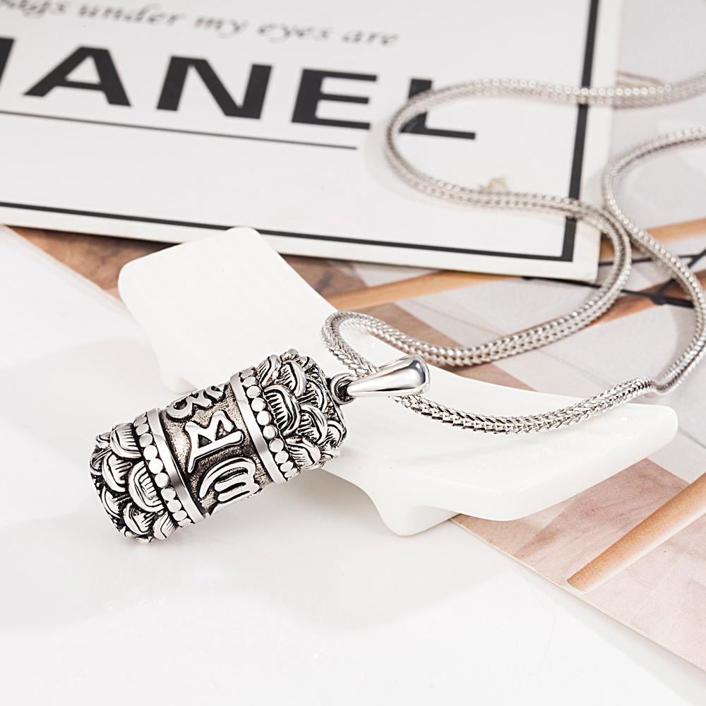 Fashion Vintage Men 100% 925 Sterling Silver Unisex Jewelry I Still Need You Close To Me Necklace Lotus Pendant Souvenir Gift