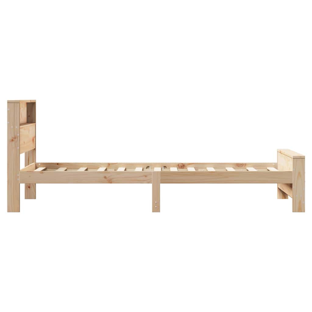 Bed Frame with Headboard Brown 75 x 190 cm Engineered Wood