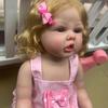 3D Skin Soft Touch Full Silicone Body 55 CM Reborn Baby Doll For Girl Birthday Gift Bath Toy