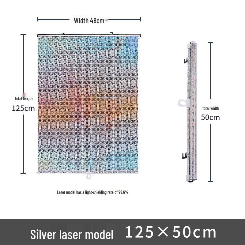 Retractable Car Sunshade & Household Roller Blind for Windows and Balconies