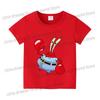 SpongeBobs Cartoon Tshirt for Children Cotton Soft Tee Boys Girls Tops Colorful Clothing Anime Printed Clothes Birthday Gift